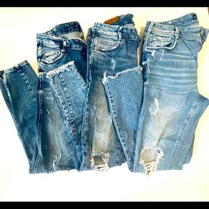 Lot of Preowned Zara jeans, 3 pairs, sz6, eu 38